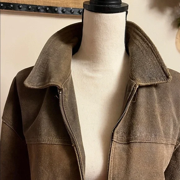 Brown Suede Jacket from Britches company, Georgetown, DC. Vintage man jacket M